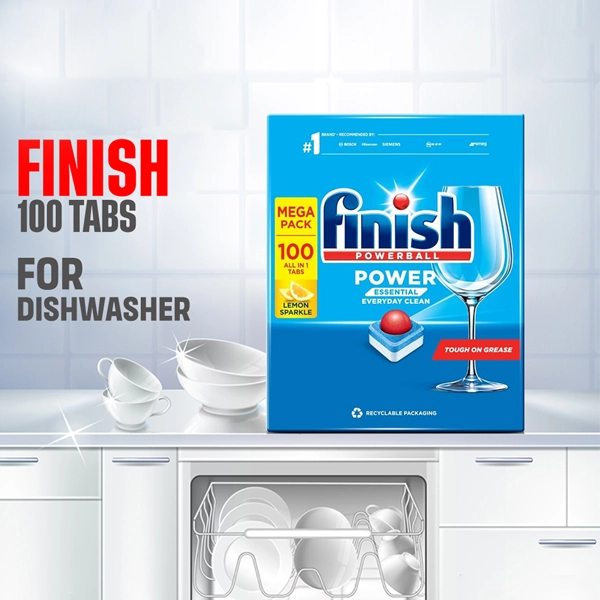 Finish Power Essential Dishwashing 100 Tablets - Image 4