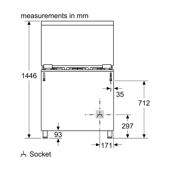 Bosch Series | 2, Stainless Steel Gas Range Cooker 5 Burner-HGV1D0V50M - Image 4