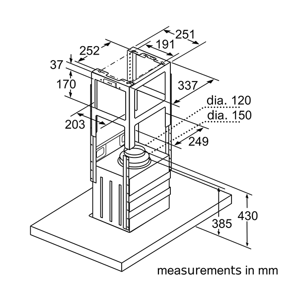 Bosch Series | 4, Stainless Steel 90cm island Cooker Hood-DIB97IM50M - Image 7
